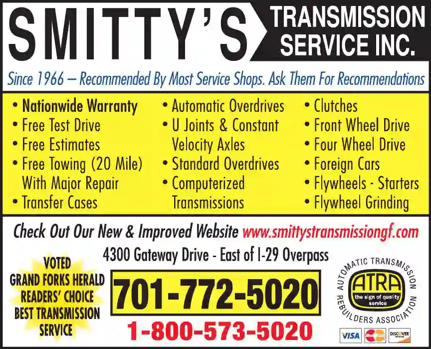 Transmissions - Automobile print ad for Smitty's Transmission Service Inc