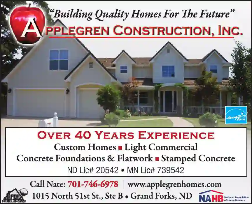 Home Builders print ad for Applegren Construction Inc