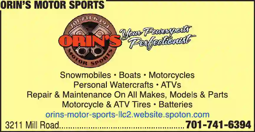 Snowmobiles - Sales, Service & Parts print ad for Orin's Motor Sports
