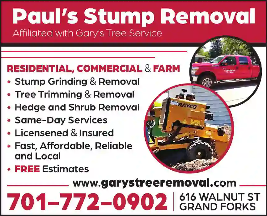 Tree Service print ad for Paul's Stump Removal